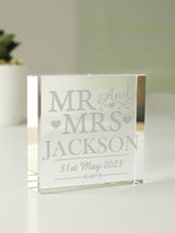 Next PMC Personalised Mr & Mrs Crystal Token Ornament- Buy online at McGrocer