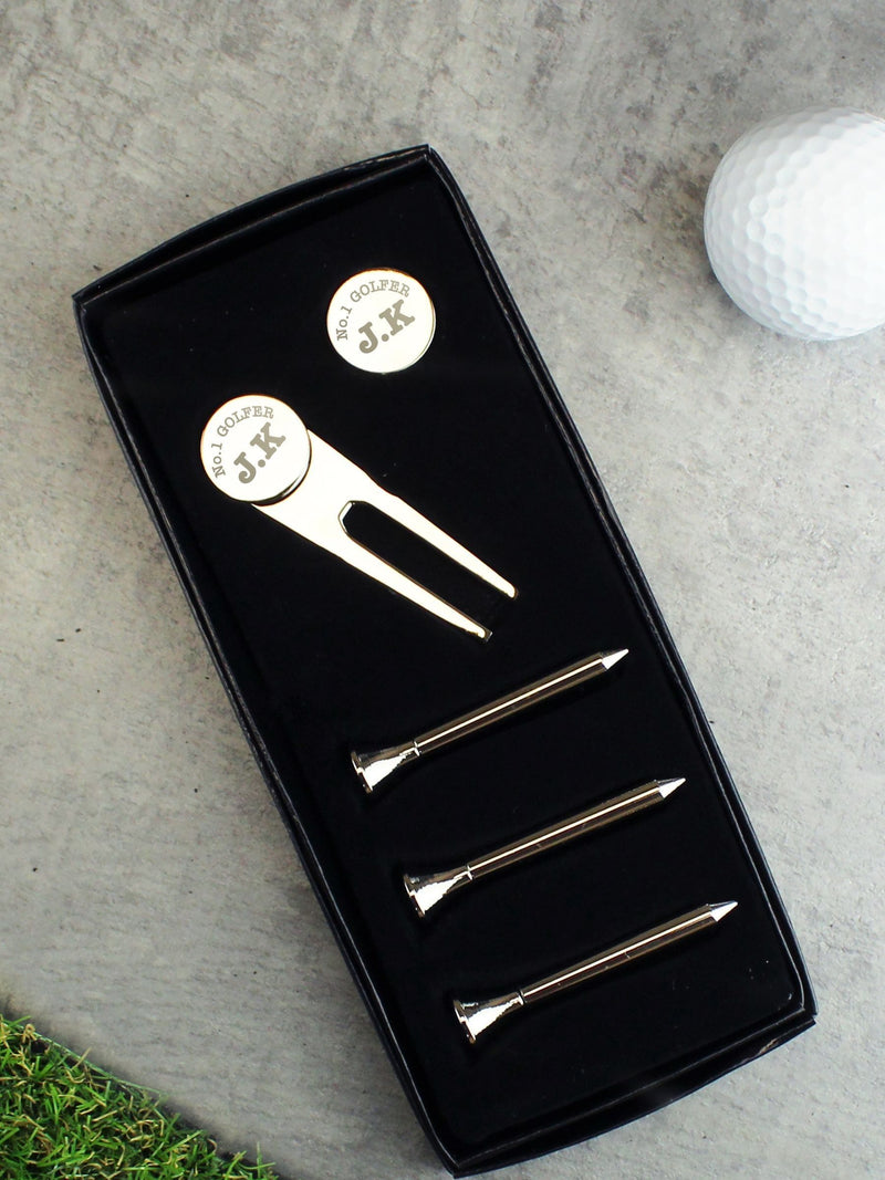 PMC personalised golf set in black gift box, UK version