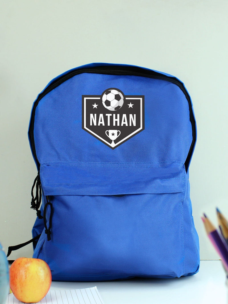 PMC Blue Personalised Football Backpack - British product