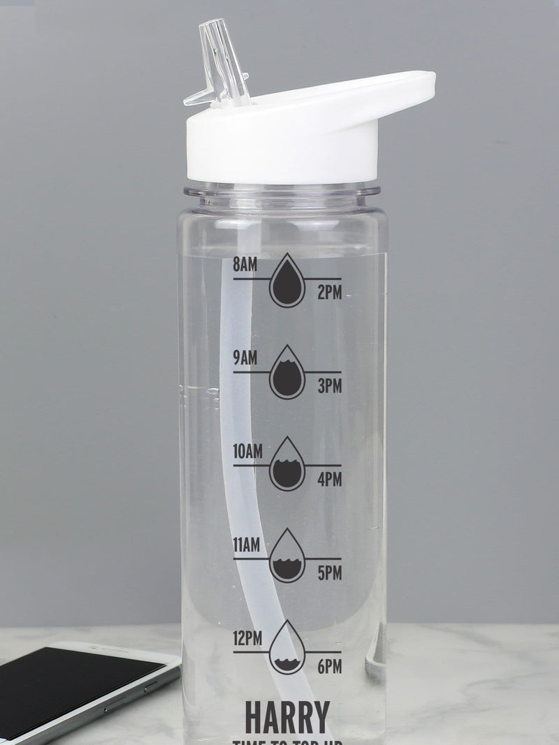 PMC black hydration tracker water bottle 750ml, imported from the UK