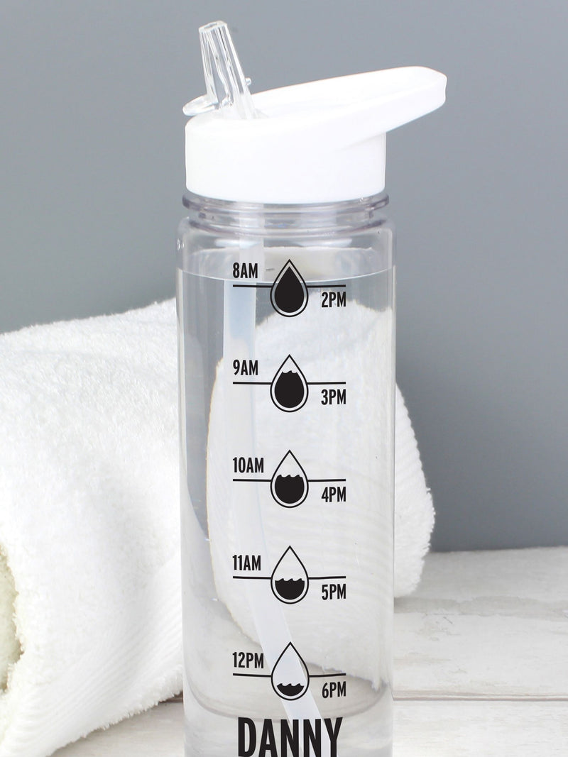 PMC black hydration tracker water bottle 750ml, imported from the UK
