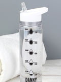 PMC black hydration tracker water bottle 750ml, imported from the UK
