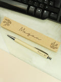 PMC personalised floral wooden pen box set, imported from the UK