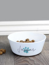 Next PMC Blue Personalised Pawprint Plastic Cat Bowl- Buy online at McGrocer