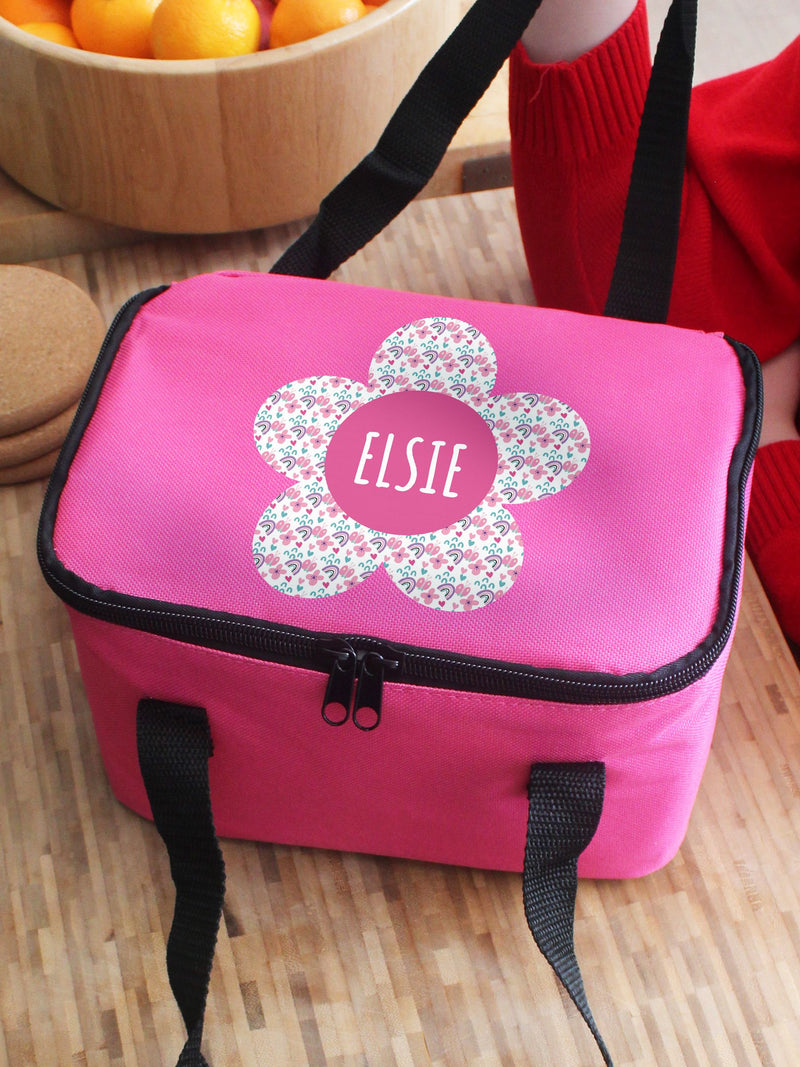 PMC personalised flower lunch bag with insulated lining, imported from the UK