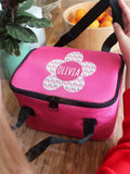 PMC personalised flower lunch bag with insulated lining, imported from the UK