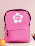 PMC pink personalised flower backpack 38.5cm (British brand)