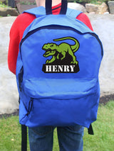 Next PMC Personalised Dinosaur Backpack Blue- Buy online at McGrocer