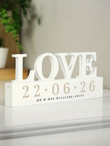 Next PMC Personalised Mr & Mrs Ornament Wooden Ornament- Buy online at McGrocer