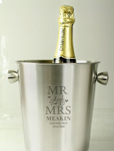 Next PMC Personalised Mr & Mrs Stainless Steel Ice Bucket- Buy online at McGrocer