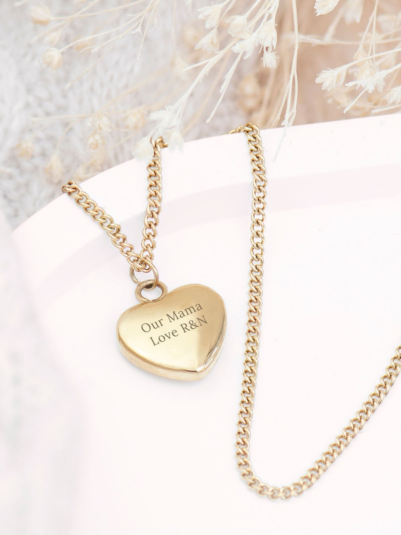 Treat Republic gold tone personalized celestial heart pendant necklace (British brand)