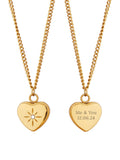 Treat Republic gold tone personalized celestial heart pendant necklace (British brand)