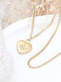 Treat Republic gold tone personalized celestial heart pendant necklace (British brand)