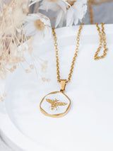 Next Treat Republic Gold Tone Personalised Honey Bee Pendant Necklace- Buy online at McGrocer