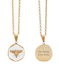 Treat Republic gold tone personalised honey bee pendant necklace (British brand)