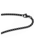 Treat Republic personalised men's black steel dog tag necklace (British brand)
