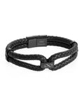Treat Republic personalised infinity dual leather men's bracelet (British brand)