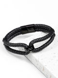 Treat Republic personalised infinity dual leather men's bracelet (British brand)