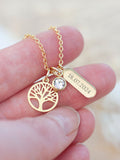 Treat Republic personalised tree of life charm necklace - British product