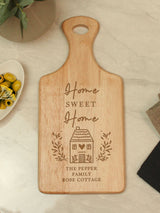 Next PMC Personalised Home Sweet Home Paddle Chopping Board 34 x 16 x 3 cm- Buy online at McGrocer