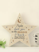 Next PMC Personalised Love You To The Moon Wooden Star Ornament- Buy online at McGrocer