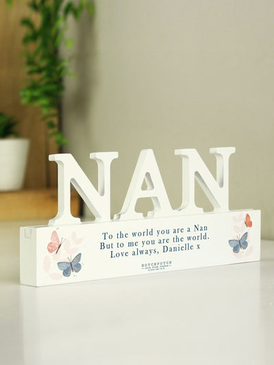 Next PMC Personalised Wooden Nan Ornament 10x20cm- Buy online at McGrocer