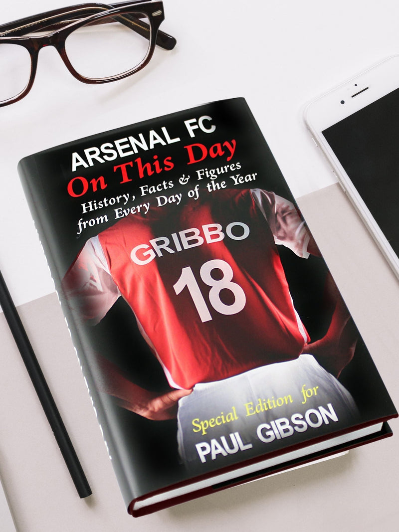 Personalised Arsenal On This Day book by PMC, UK version