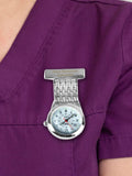 PMC silver personalised nurses fob watch, imported from the UK