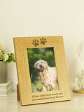 PMC personalised paw print wooden photo frame, UK version