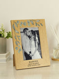PMC personalised botanical wedding 6x4 photo frame, imported from the UK