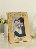PMC personalised botanical wedding 6x4 photo frame, imported from the UK