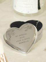 Next PMC Personalised Floral Heart Trinket Box 3 x 6.5 x 6.5 cm- Buy online at McGrocer