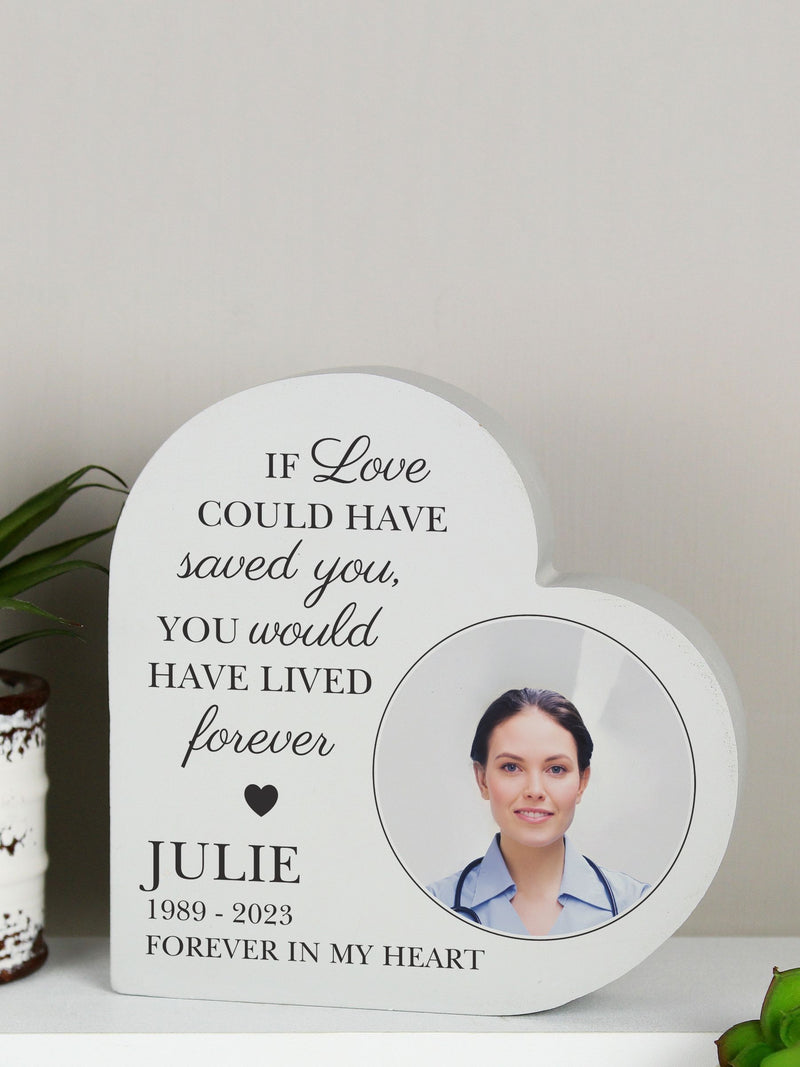 PMC personalised memorial heart ornament 15cm (British brand)