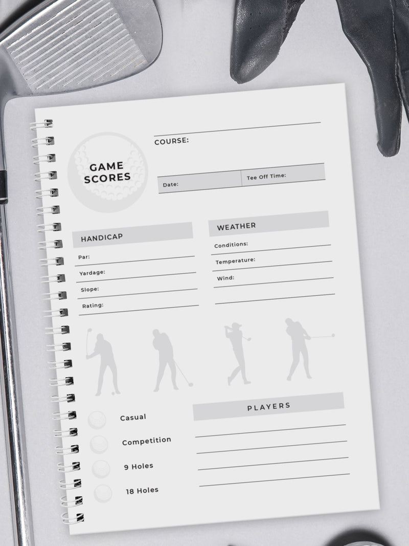 PMC personalised golf log book - British product