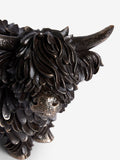 Large bronze Highland cow ornament Hamish - British product