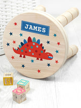 Next Treat Republic Kids Personalised Dinosaur Wooden Stool- Buy online at McGrocer