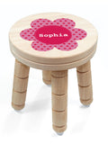Treat Republic personalised kids flower wooden stool (British brand)