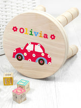 Next Treat Republic Personalised Kid's Car Wooden Stool- Buy online at McGrocer