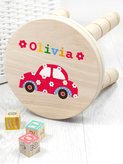 Next Treat Republic Personalised Kid's Car Wooden Stool- Buy online at McGrocer