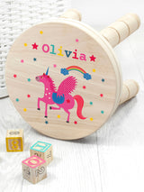 Next Treat Republic Kids Personalised Unicorn Wooden Stool- Buy online at McGrocer