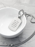 Treat Republic personalised snowflake obsidian dog tag necklace (British brand)