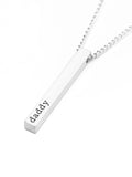Treat Republic men's silver tone personalised necklace with 23.5 inch chain (British brand)