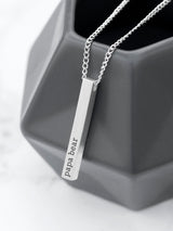 Next Treat Republic Men's Silver Tone Personalised Necklace with 23.5 Inch Chain- Buy online at McGrocer
