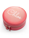Treat Republic pink coral round jewellery case (British brand)