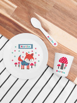 Next Treat Republic Personalised Kid's Little Fox Children's Dinner Set- Buy online at McGrocer