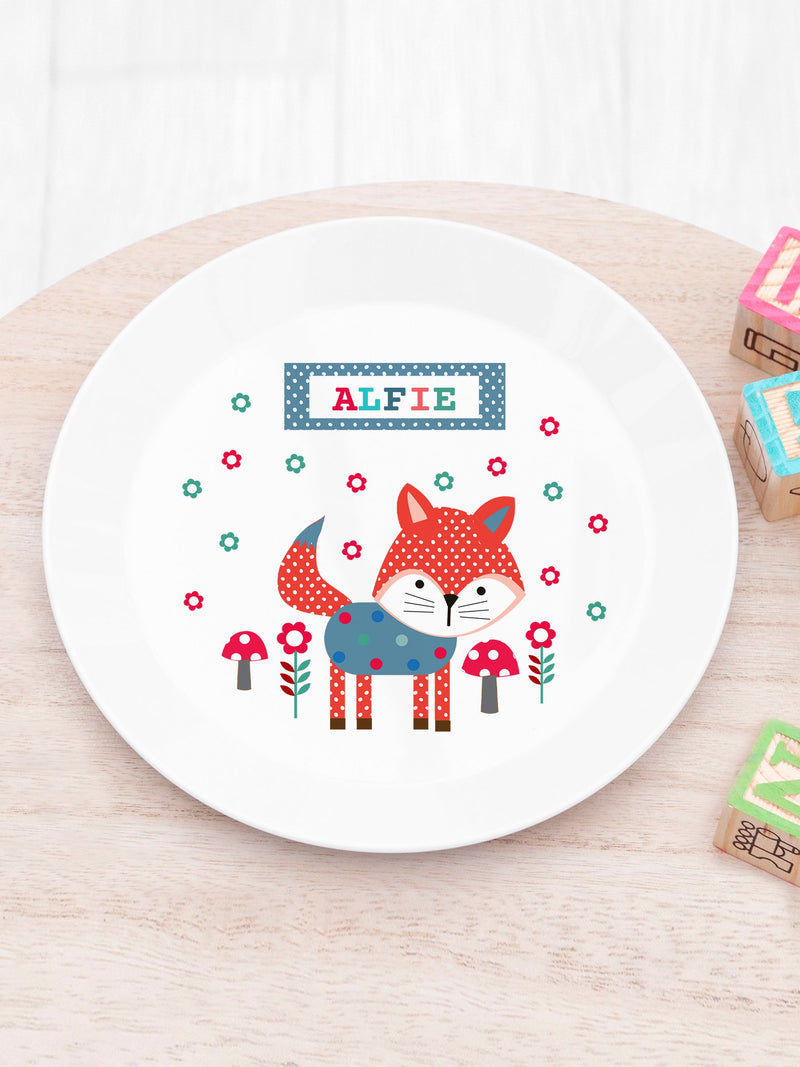 Treat Republic kid's little fox dinner set, imported from the UK
