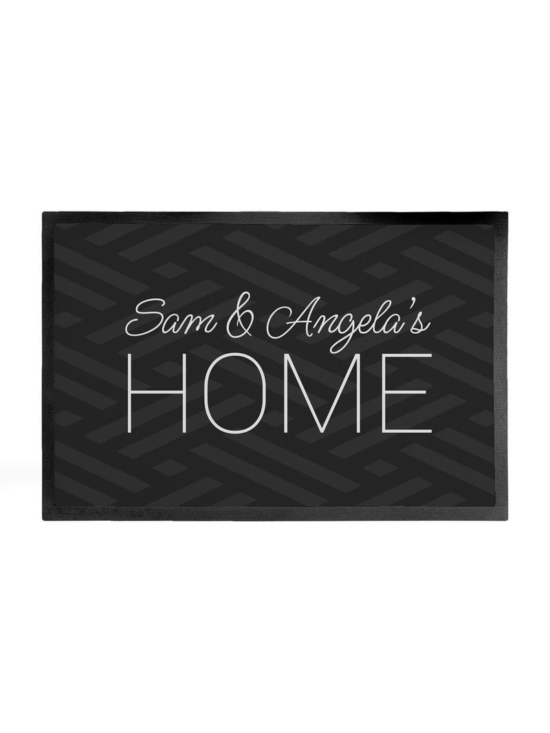 Treat Republic personalised grey patterned doormat 40x60cm, UK version