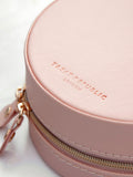 Treat Republic personalised blush round travel jewellery case (British brand)