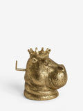 Hippo head glasses holder bronze gold 13cm - British product