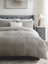 Next Grey Silver Embossed Geometric Texture Duvet Cover and Pillowcase Set Textured Bedding Set- Buy online at McGrocer